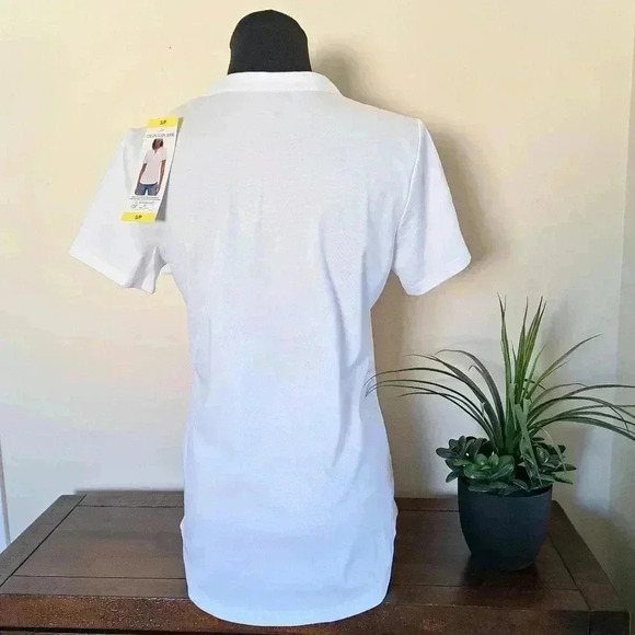 New! Calvin Klein Jeans White T-shirt Small  Henley Button Up Casual Cotton Tee - Picture 3 of 12